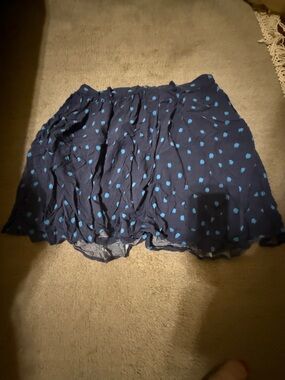 Xhilaration Navy Polka Dot Skirt | Elastic Waist | Pockets | Flowy Mini